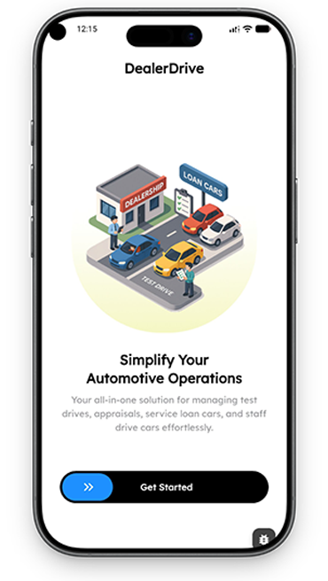 Dealer Drive app onboarding screen